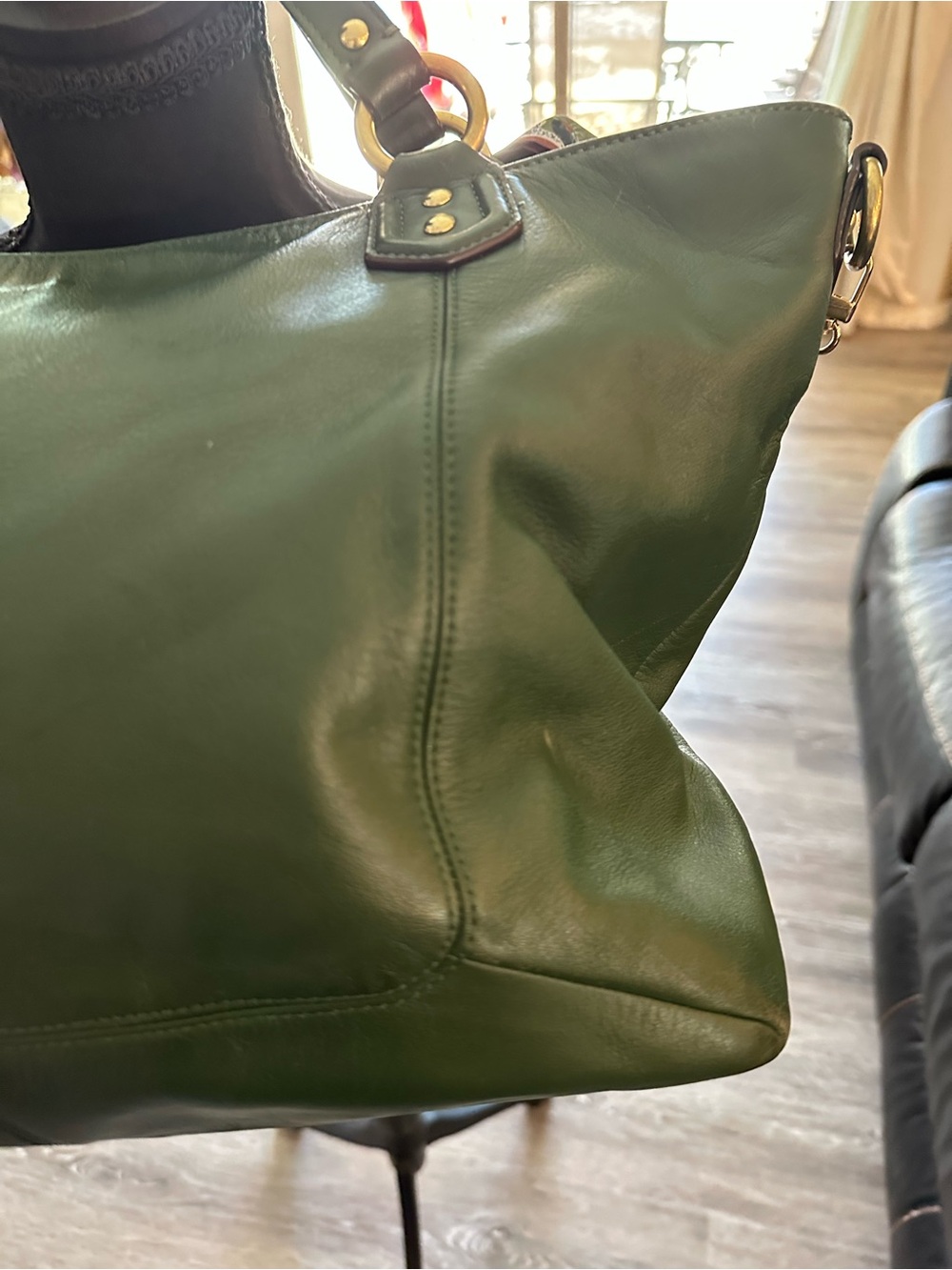 Coach Dark Emerald Forest Green Campbell Carryall - Picture 14 of 16
